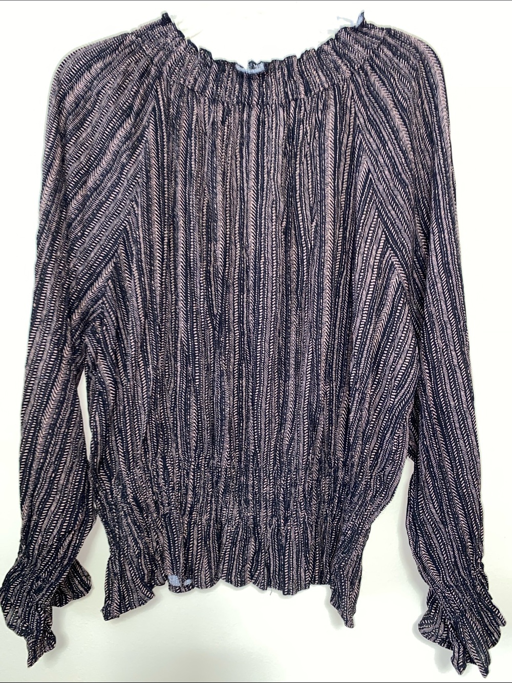 🆕 Blush J • Smocked Hem • Long Sleeve Top • 3X